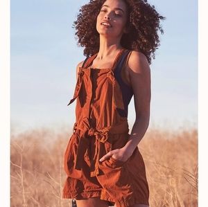 Free People "Island Bound" Jumpsuit Overall Brown